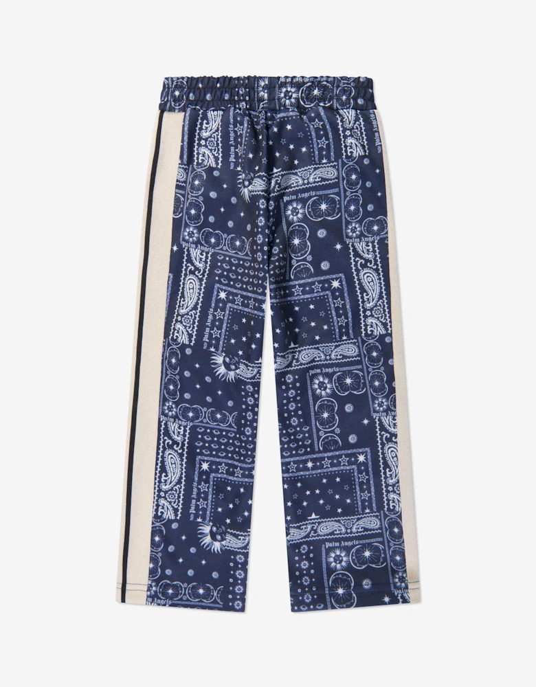 Boys Astrology Print Track Pants in Navy
