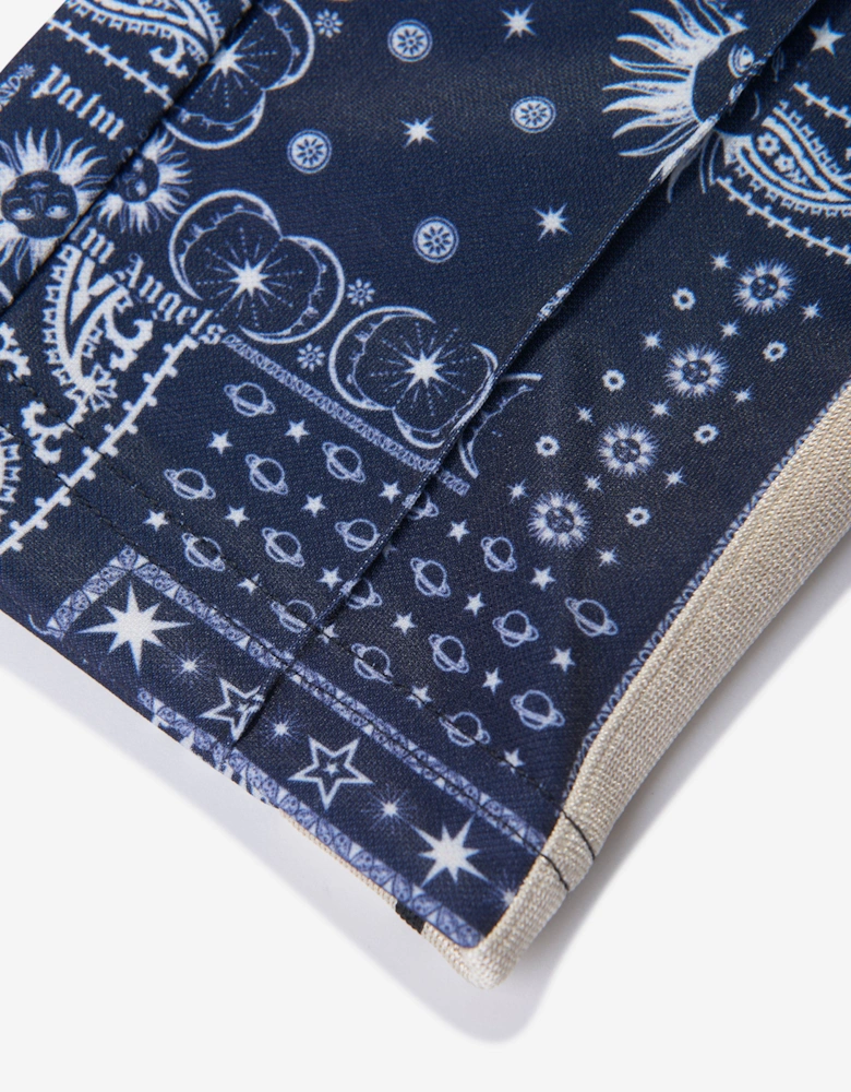 Boys Astrology Print Track Pants in Navy