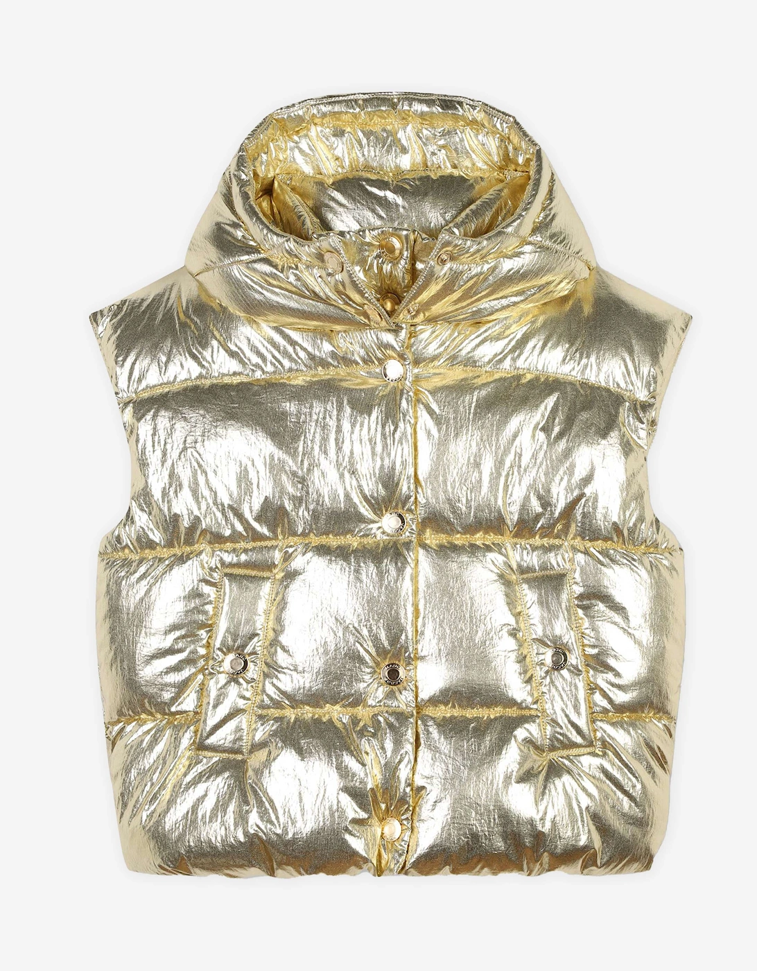 Girls Padded Gilet in Gold
