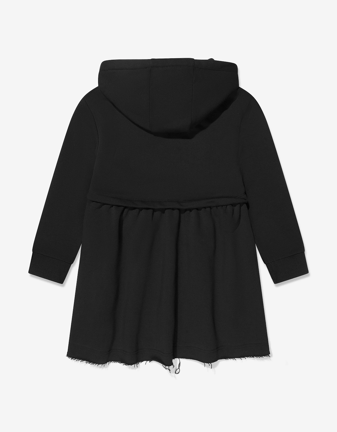 Girls Hooded Logo Dress in Black