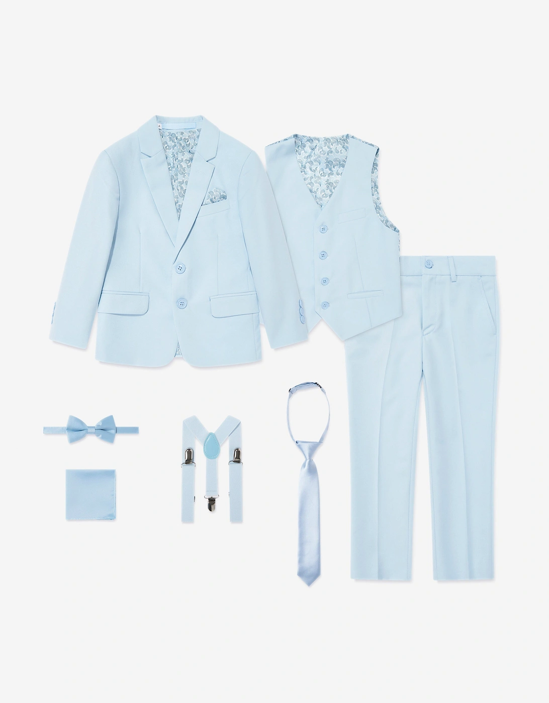 Boys 7 Piece Suit Set in Blue, 6 of 5