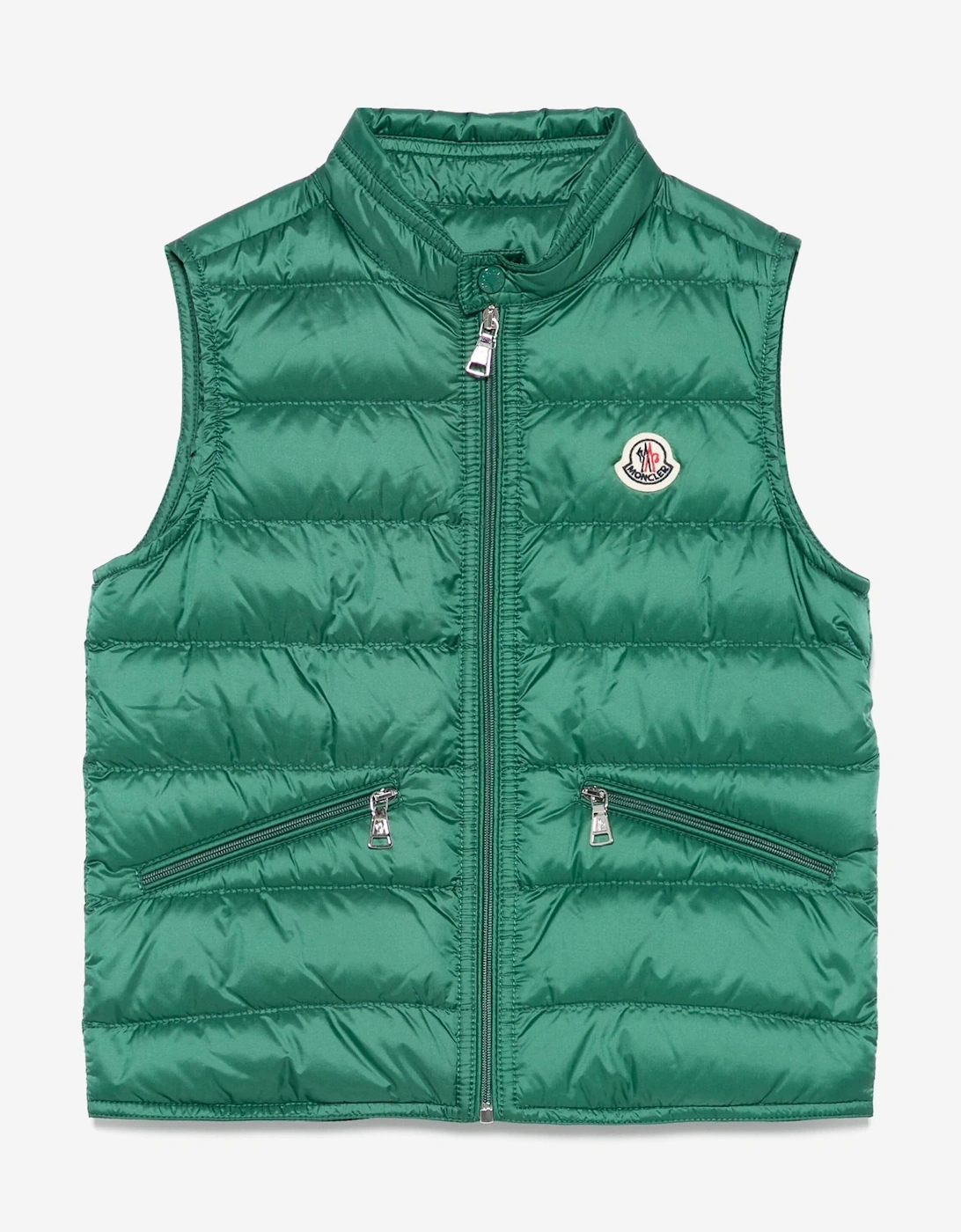 Boys Down Padded Gui Gilet in Green, 5 of 4