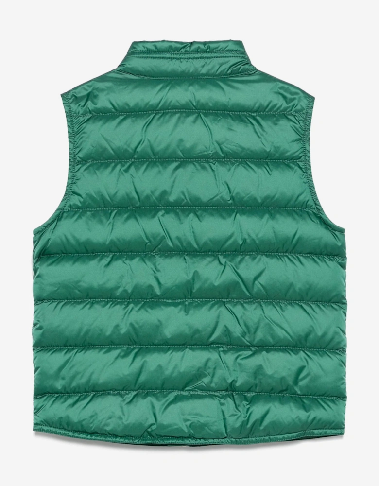 Boys Down Padded Gui Gilet in Green
