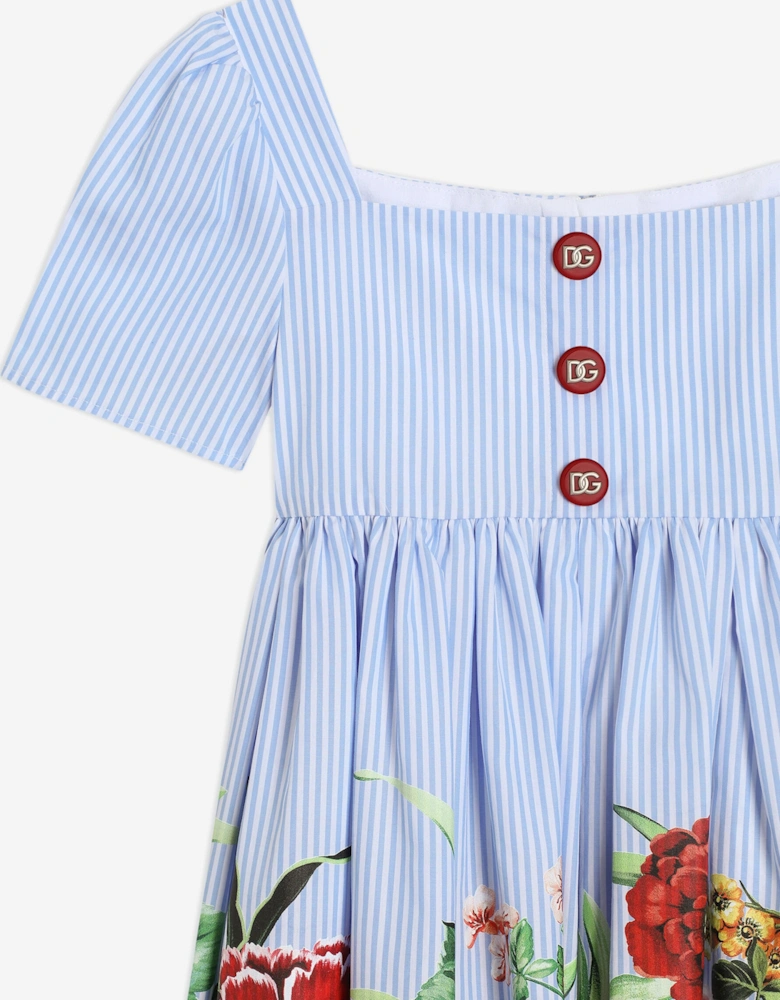 Girls Floral Print Dress in Multicolour