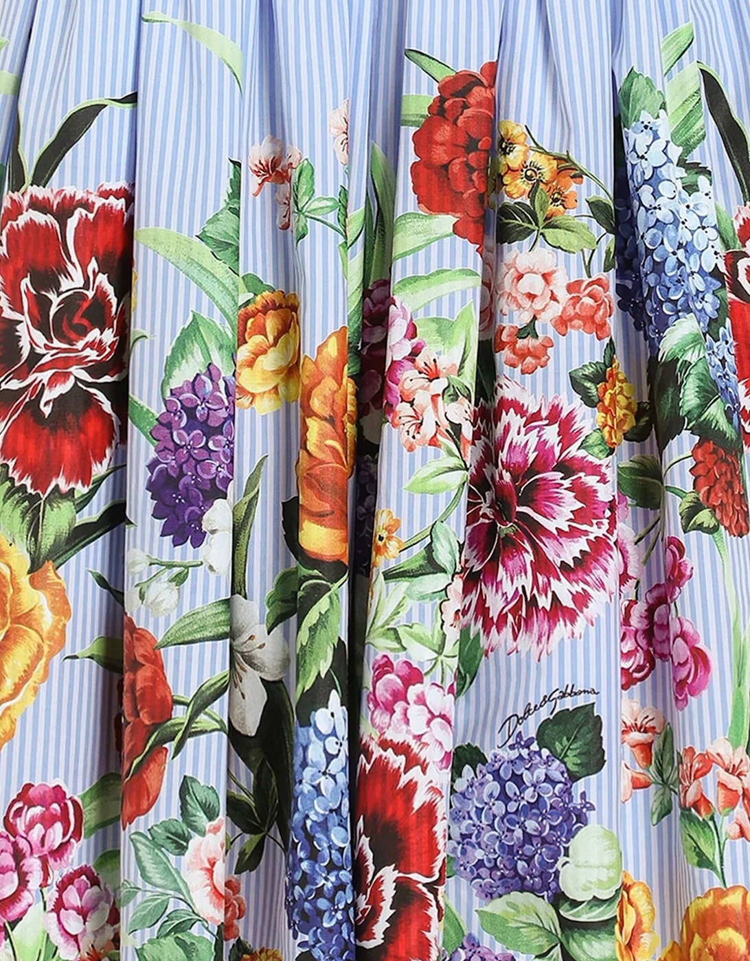Girls Floral Print Dress in Multicolour