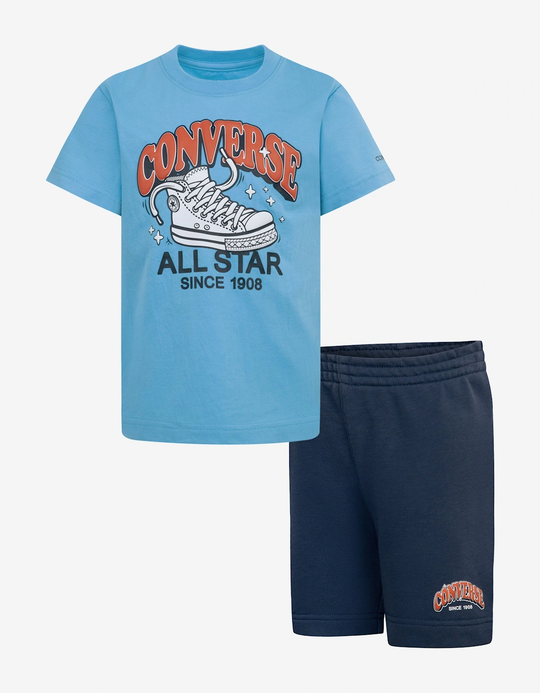 Converse Boys Trail Mix T-Shirt and Shorts Set in Blue - Size: 2 years/3 years