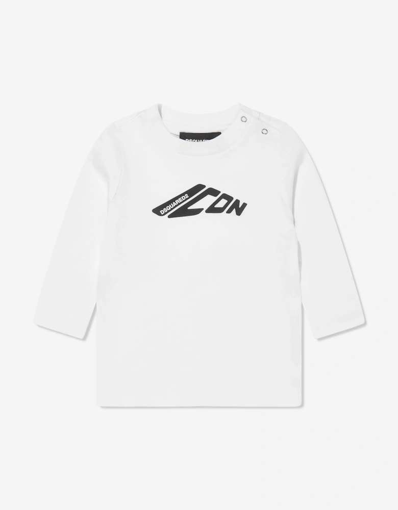 Baby Long Sleeve Icon T-Shirt in White