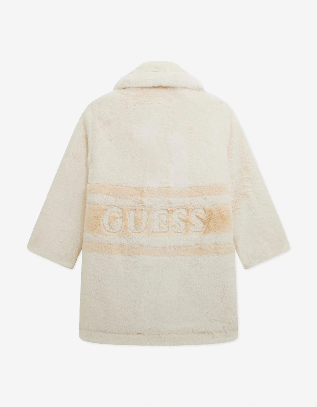Girls Faux Fur Coat in Ivory