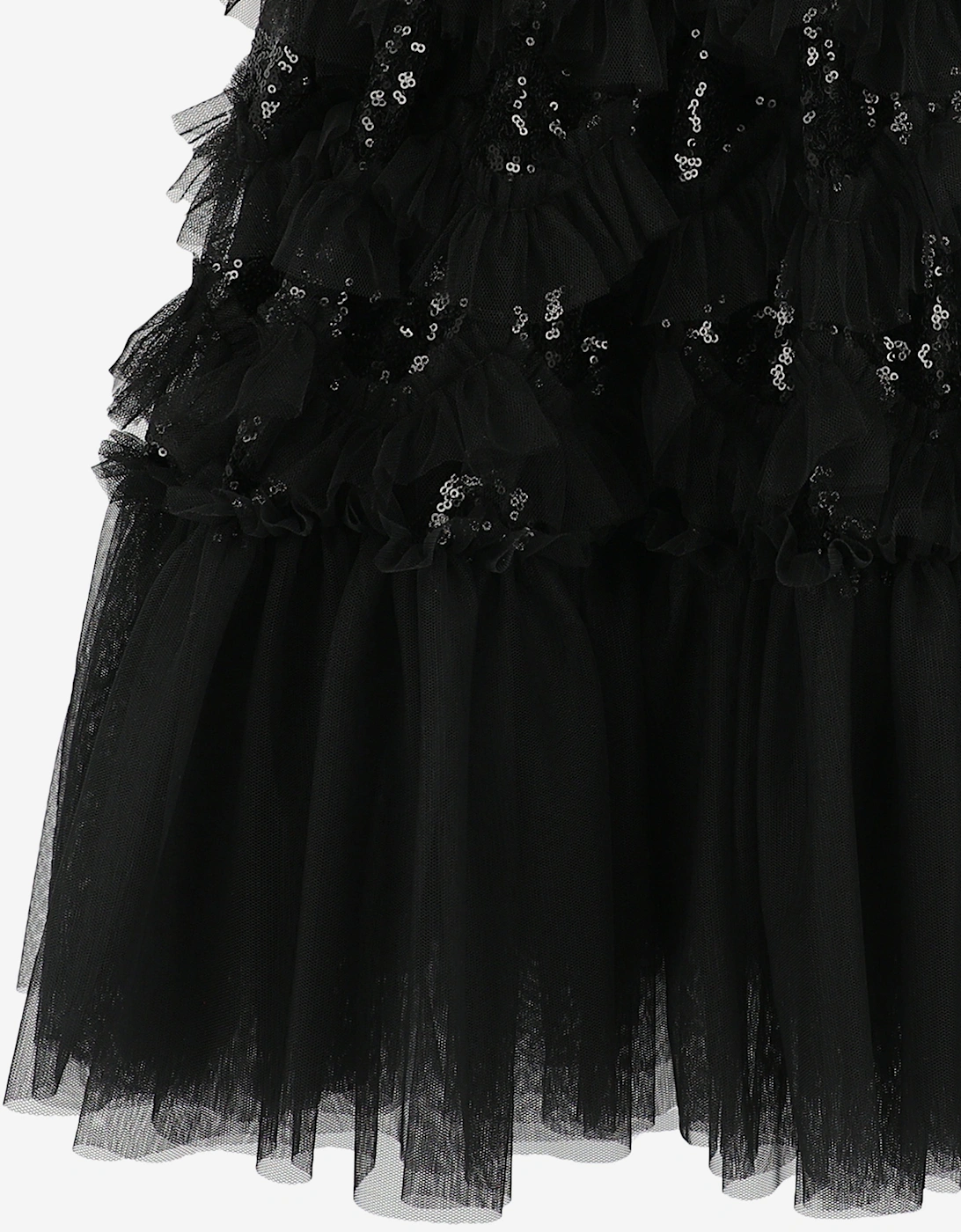 Angels Face Girls Etta Sequin Tulle Dress in Black