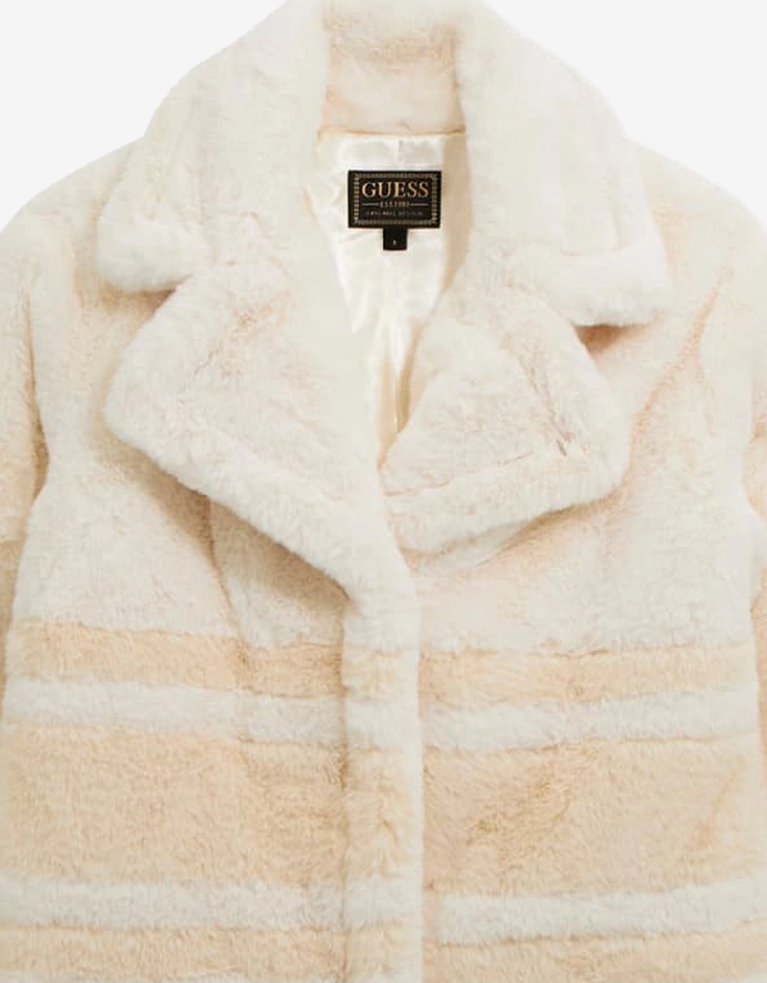 Girls Faux Fur Coat in Ivory