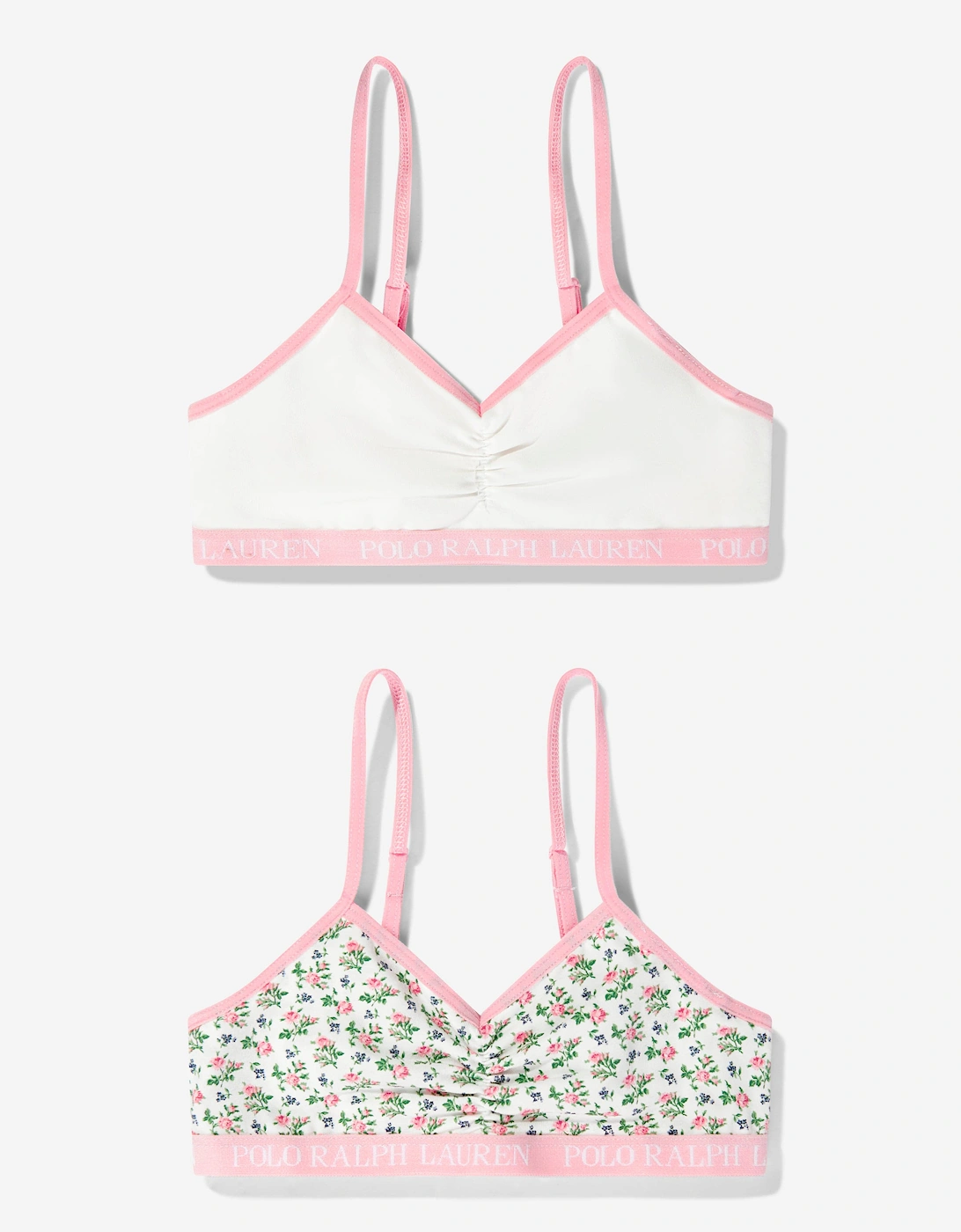 Ralph Lauren Girls Cream 'S 2 Pack Bralette Set In Ivory  Size 8 Kids