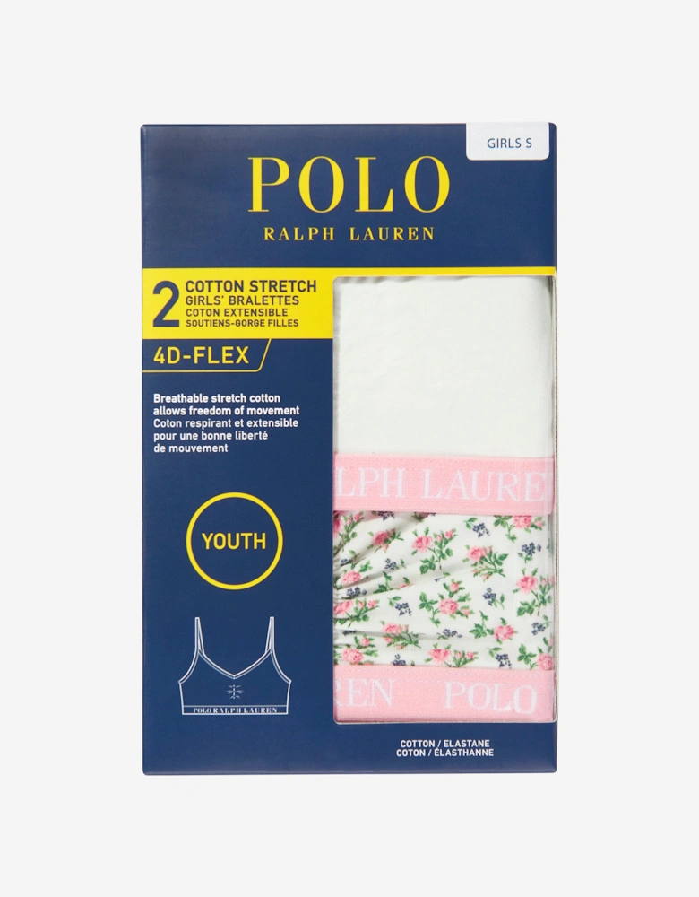 Girls 2 Pack Bralette Set in Ivory