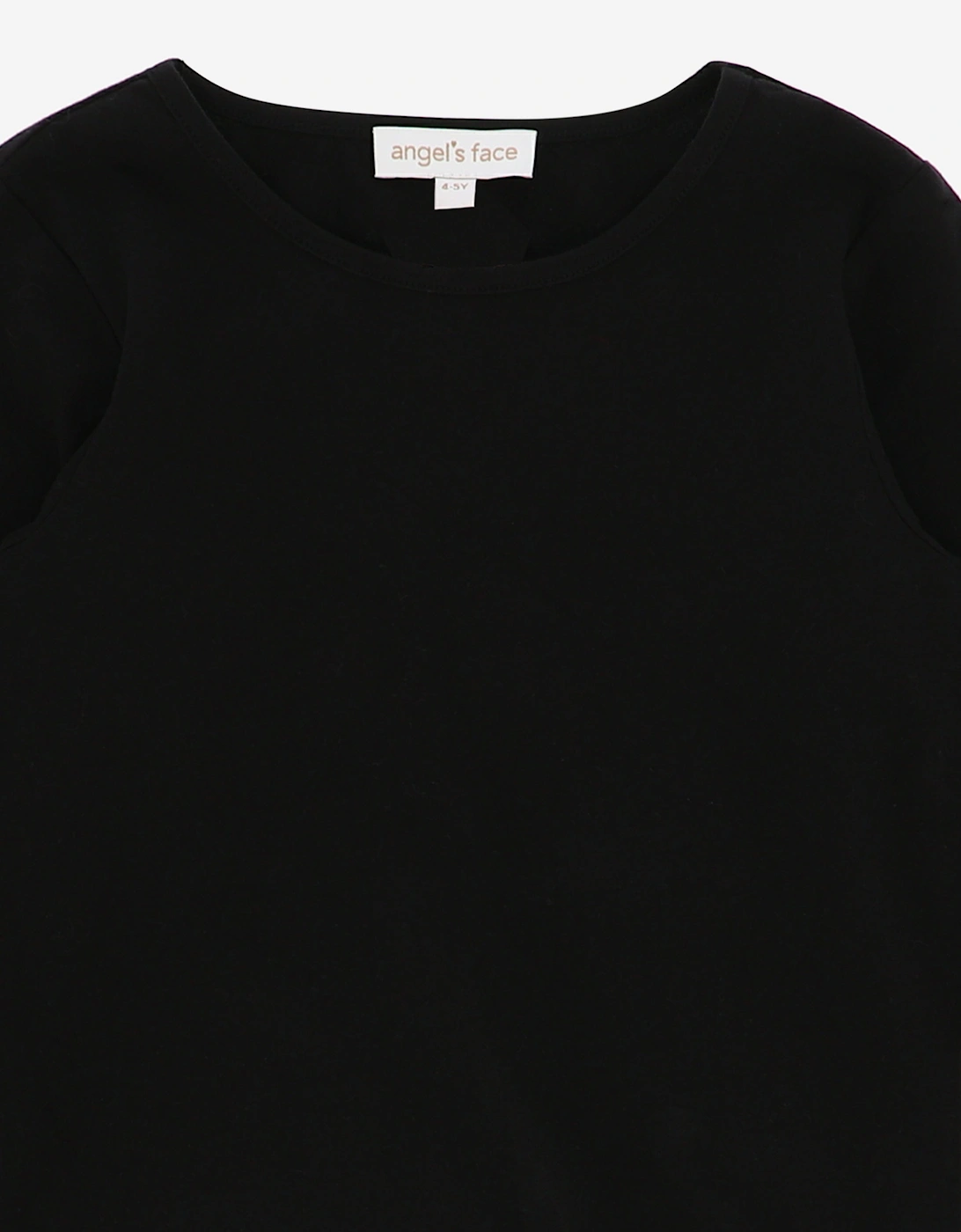 Angels Face Girls Dua Tulle Cuff Top in Black