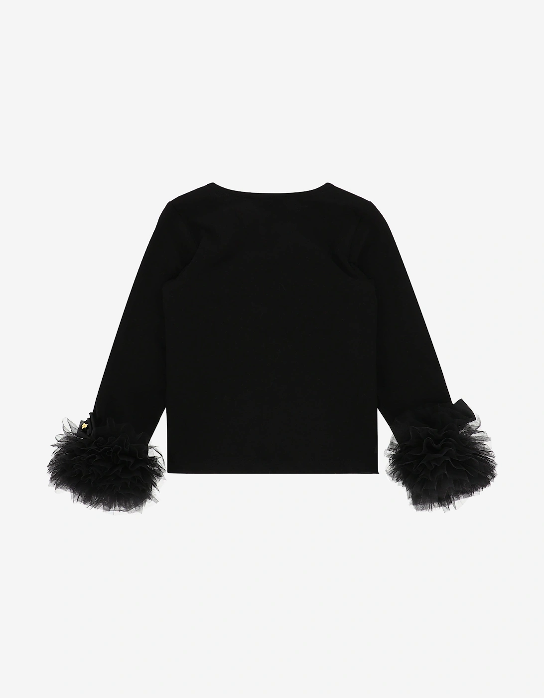 Angels Face Girls Dua Tulle Cuff Top in Black