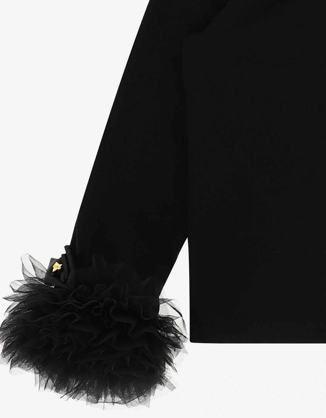 Angels Face Girls Dua Tulle Cuff Top in Black