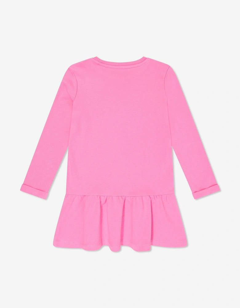 Girls Logo Jersey Dress in Pink