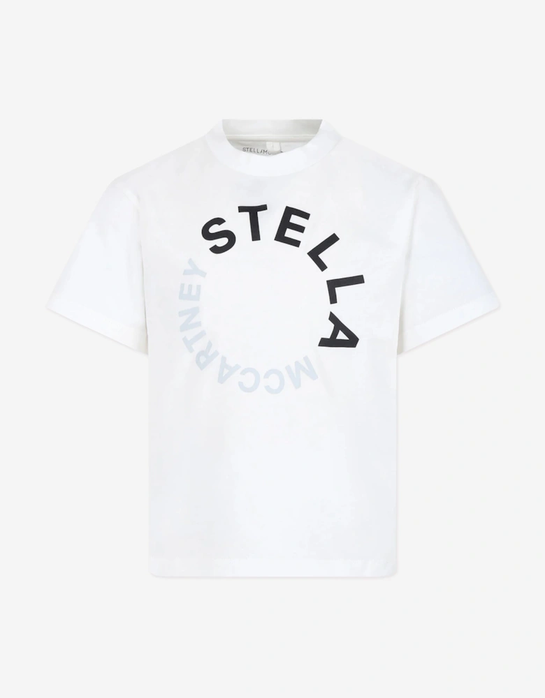 Boys Circle Logo T-Shirt in Ivory
