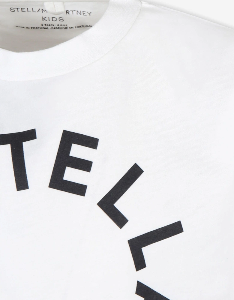 Boys Circle Logo T-Shirt in Ivory