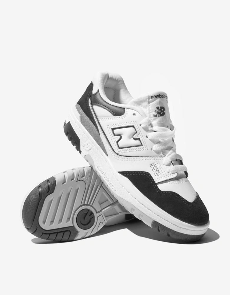 Kids 550 Logo Trainers in Black