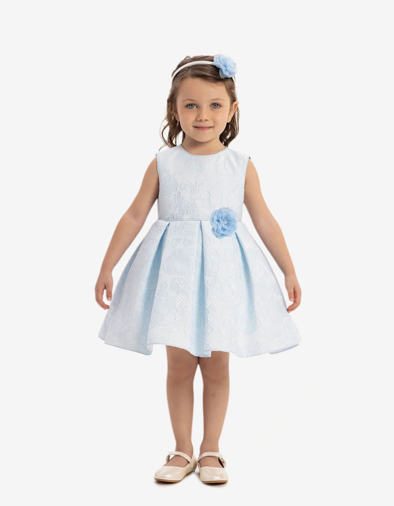Baby Girls Flower Dress in Blue
