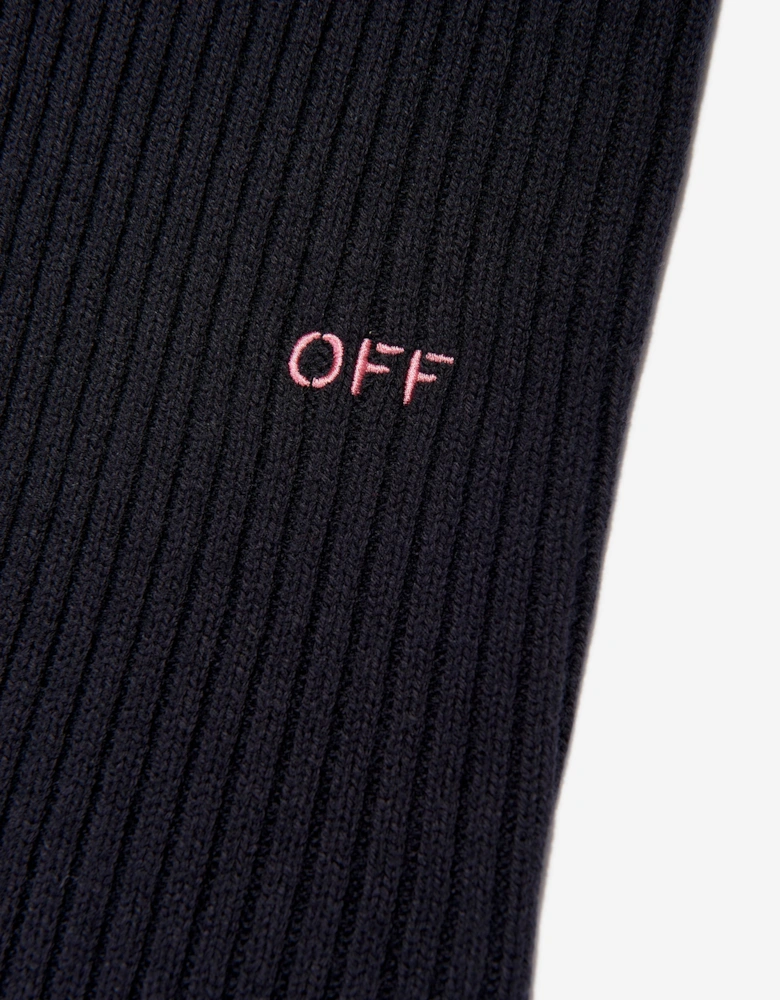 Girls Off Stamp Clear Rib Pants in Black