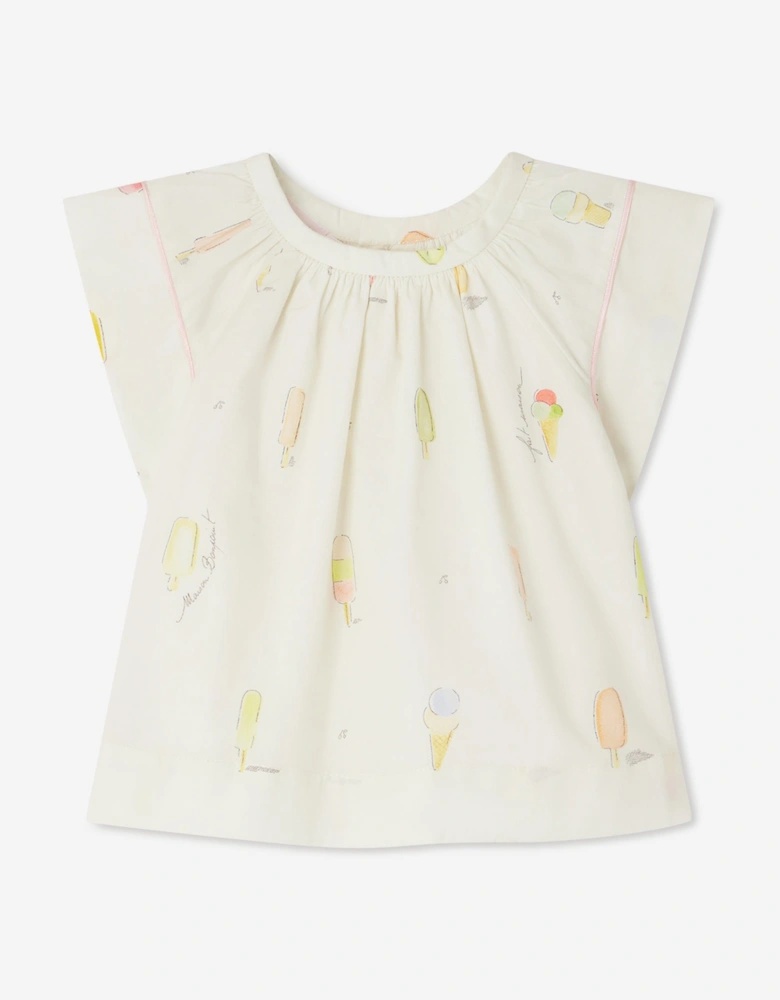 Baby Girls Alisia Blouse in Ivory