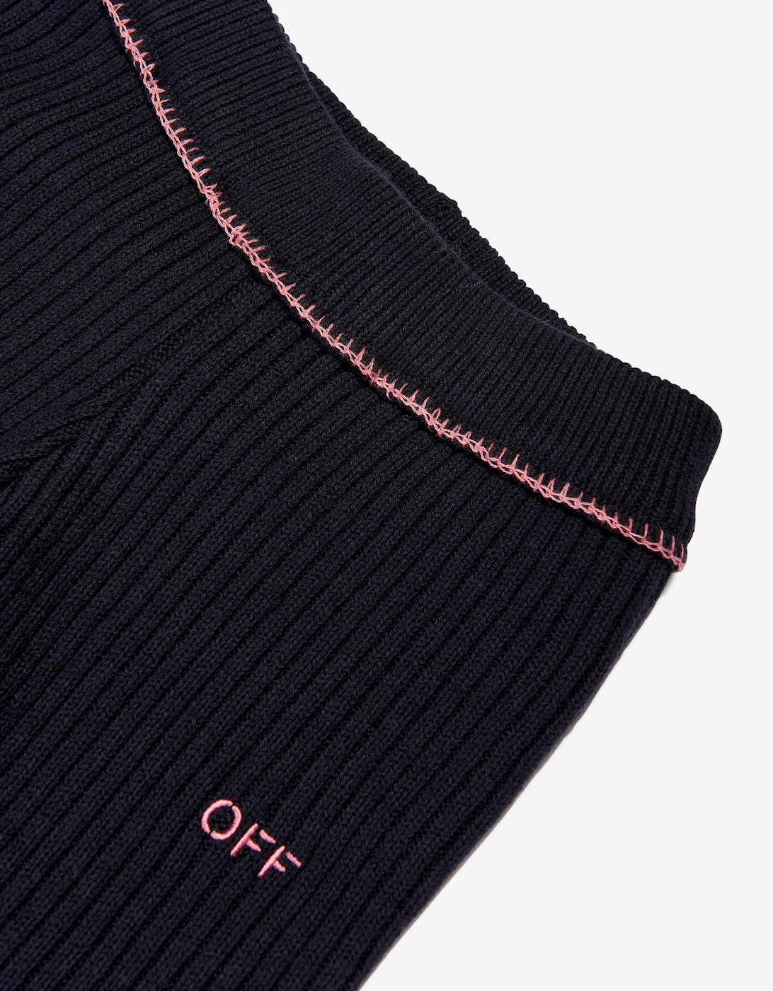 Girls Off Stamp Clear Rib Pants in Black