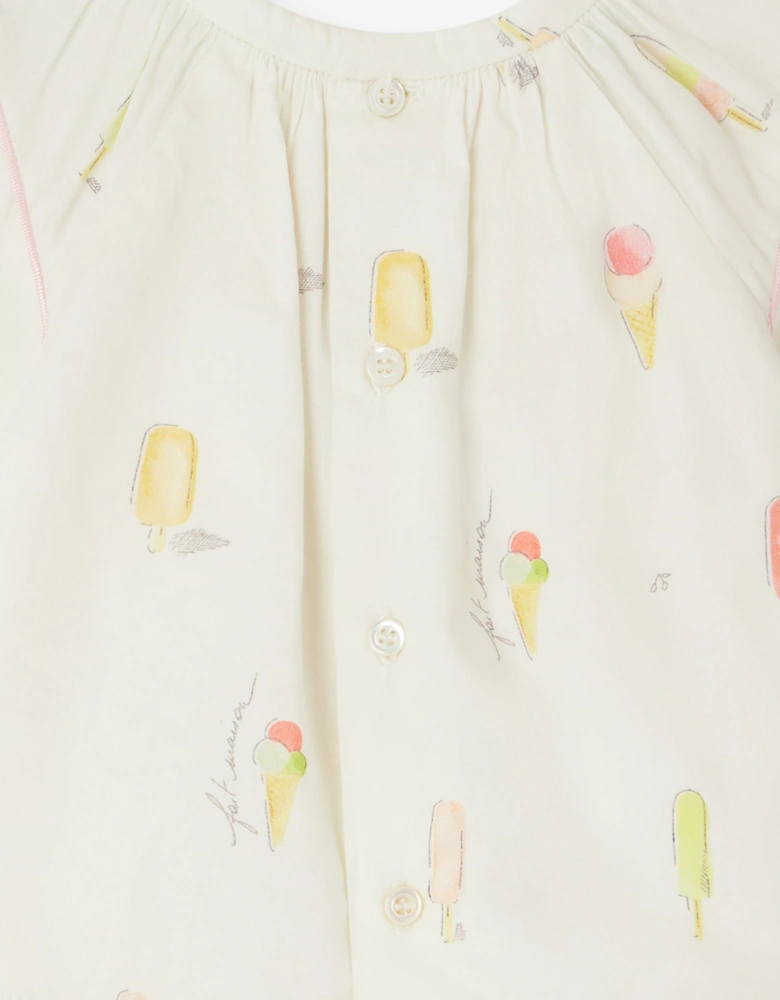 Baby Girls Alisia Blouse in Ivory