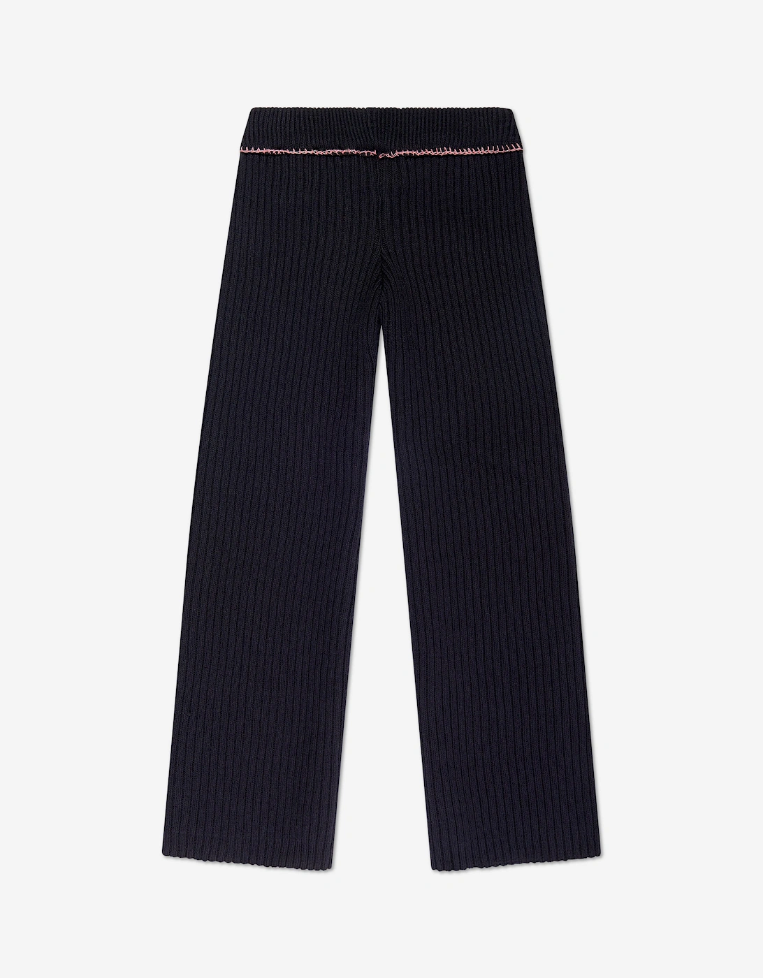 Girls Off Stamp Clear Rib Pants in Black