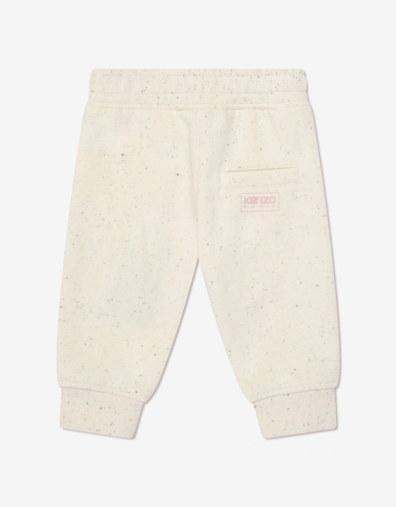 Baby Girls Logo Joggers in Beige