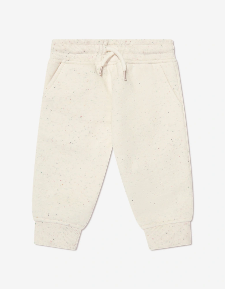 Baby Girls Logo Joggers in Beige