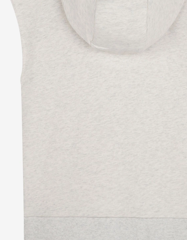 Boys Belt Bag Print Sleeveless Hoodie in Beige