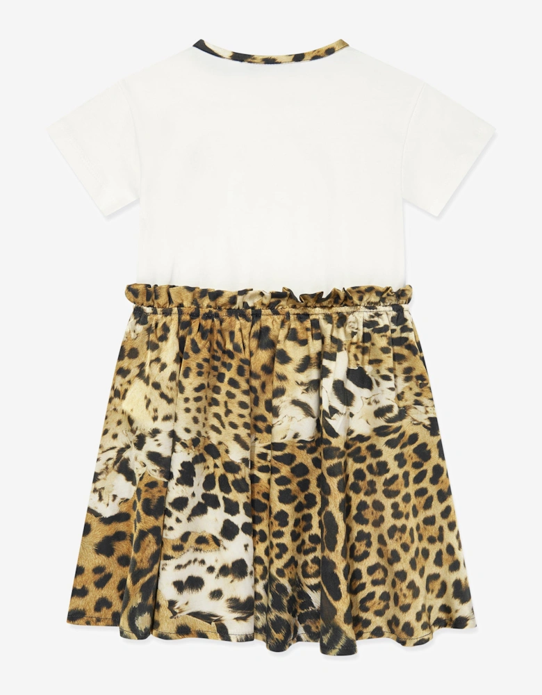 Girls Silk and Jersey Jaguar in White