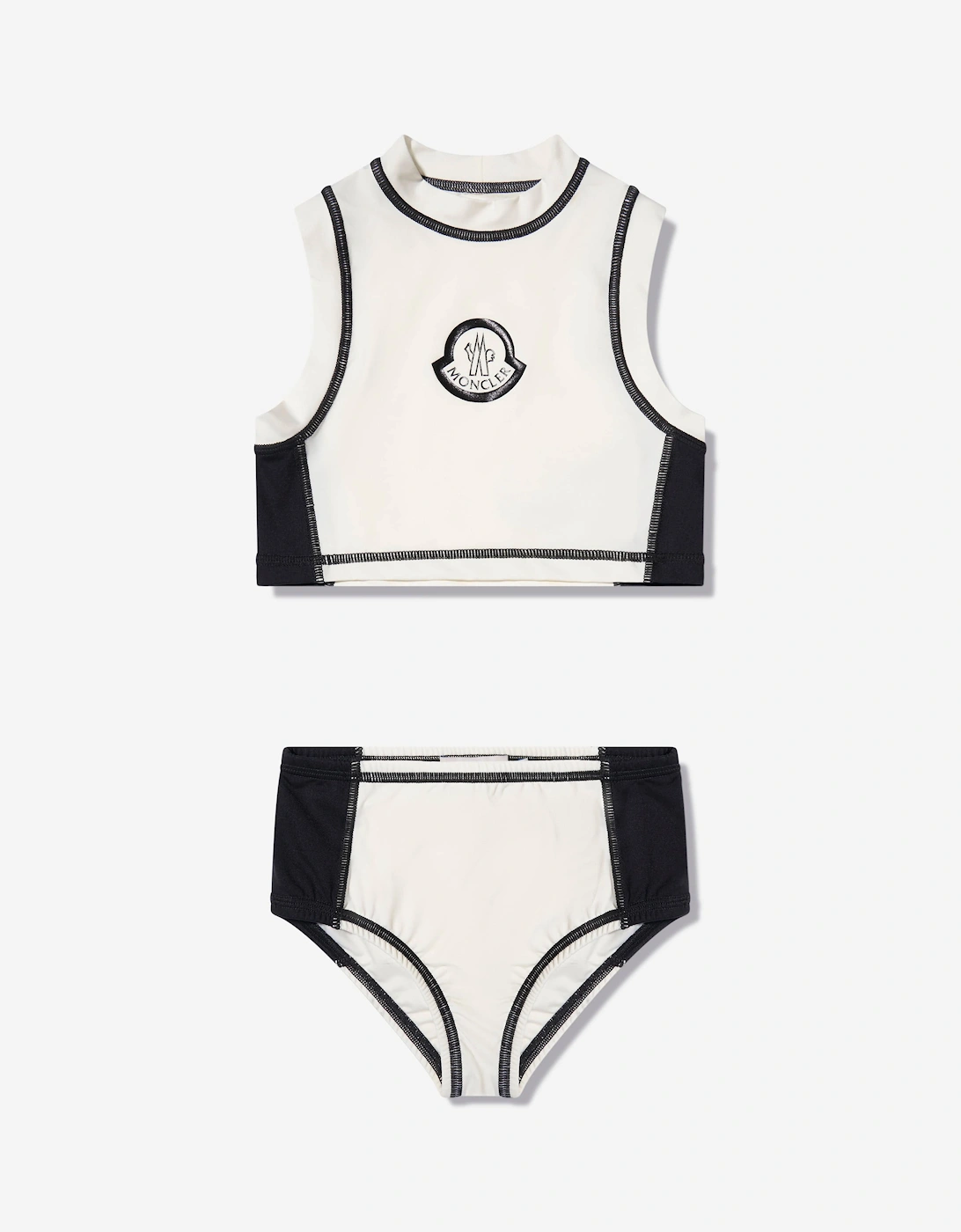 Enfant Girls Sun Protective Tankini in White, 5 of 4