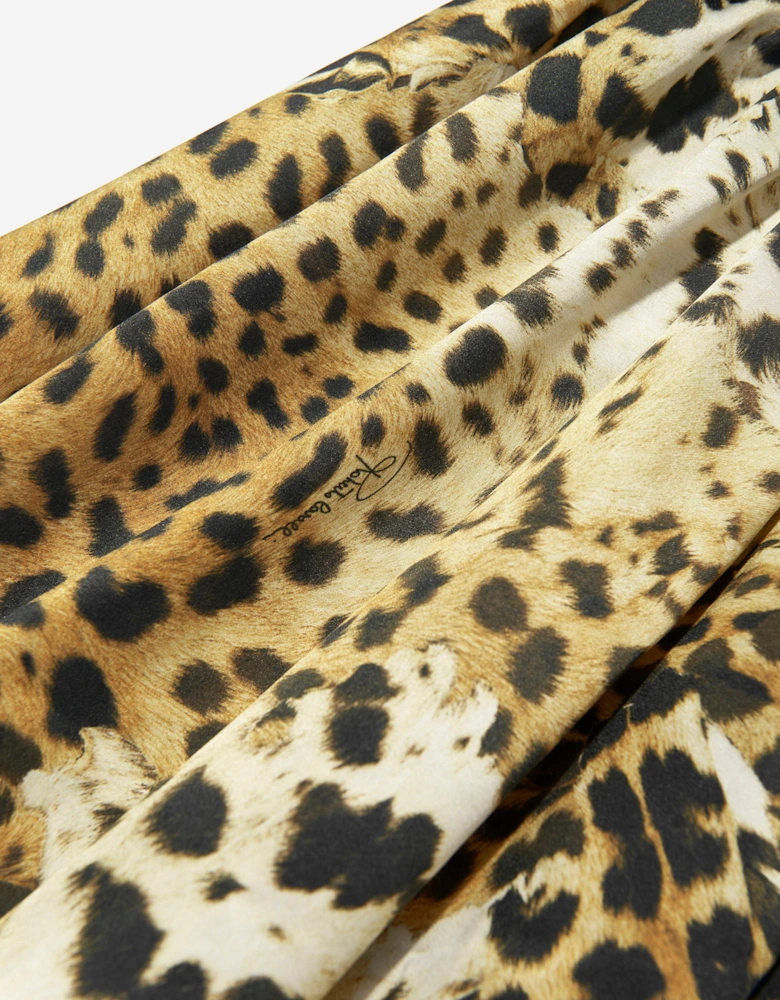 Girls Silk and Jersey Jaguar in White