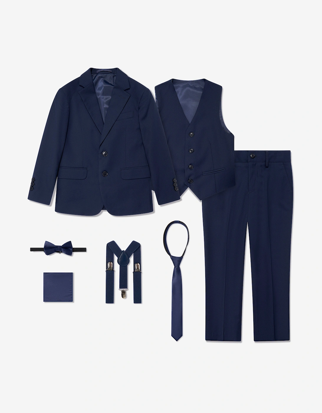 Boys 7 Piece Suit Set in Navy, 6 of 5