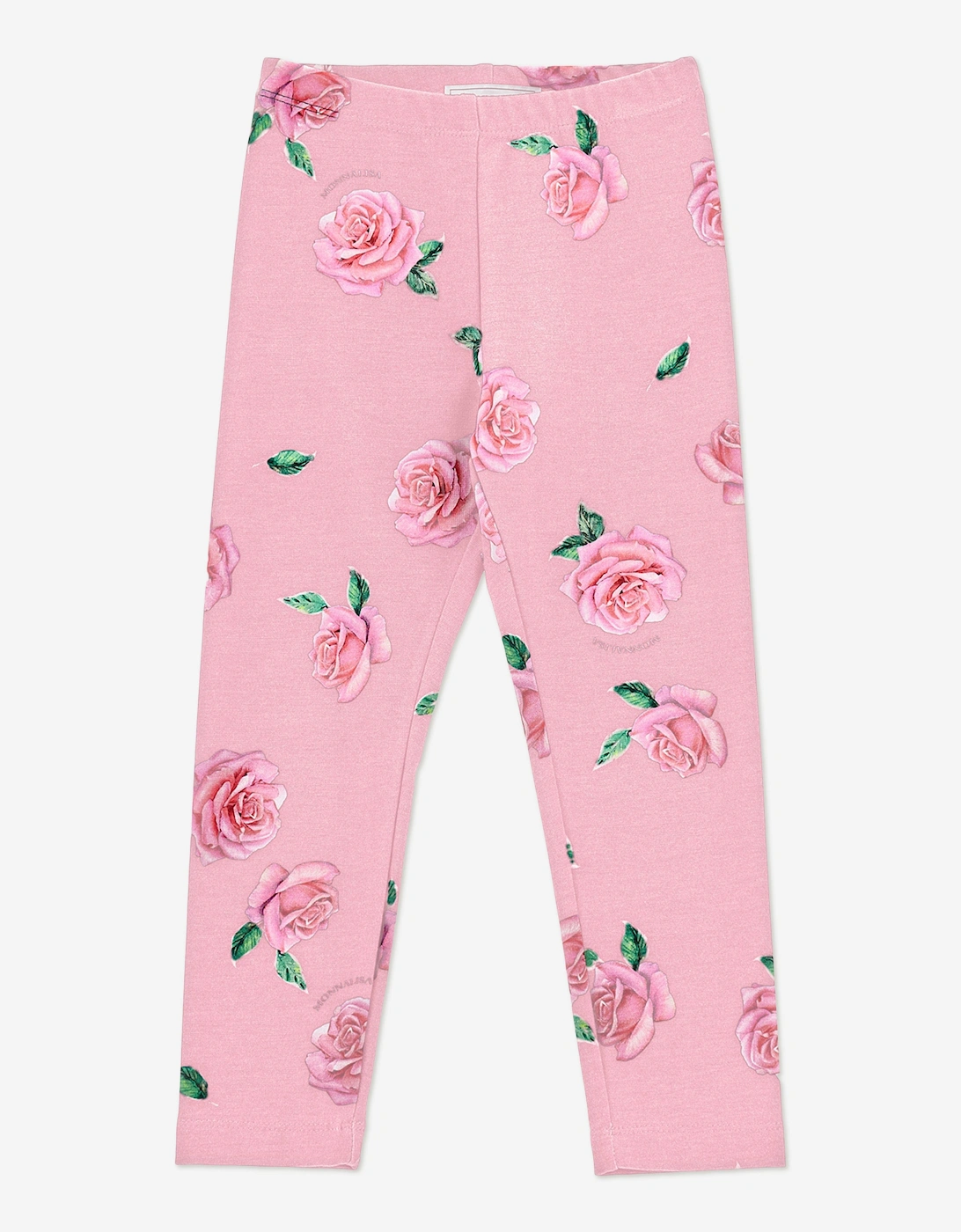 Girls Rose Print Leggings in Pink, 5 of 4