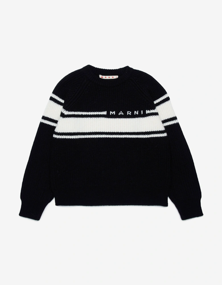 Kids Striped Jumper in Black
