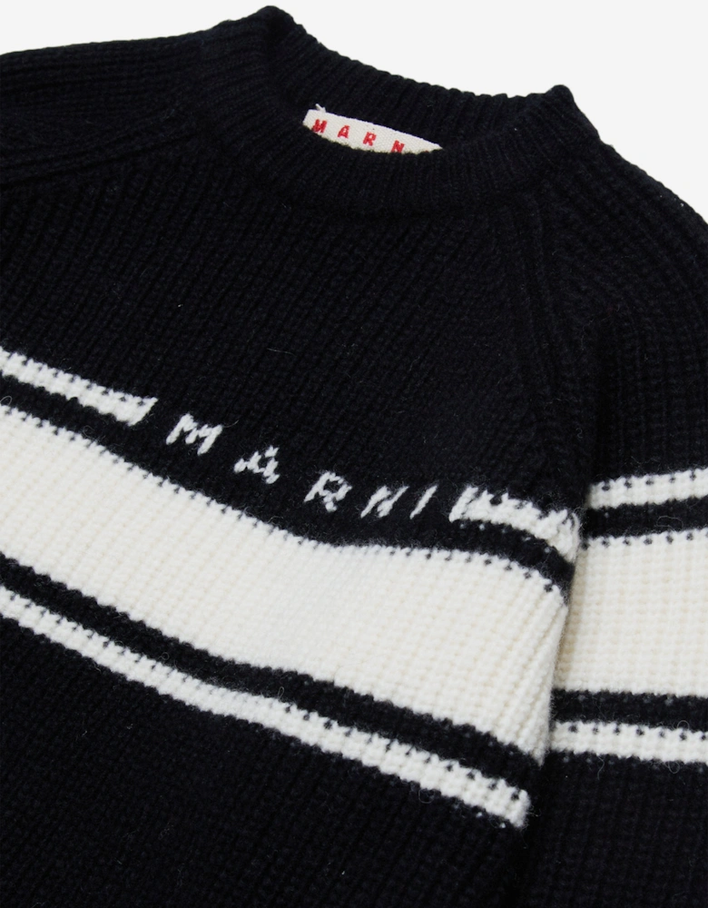 Kids Striped Jumper in Black