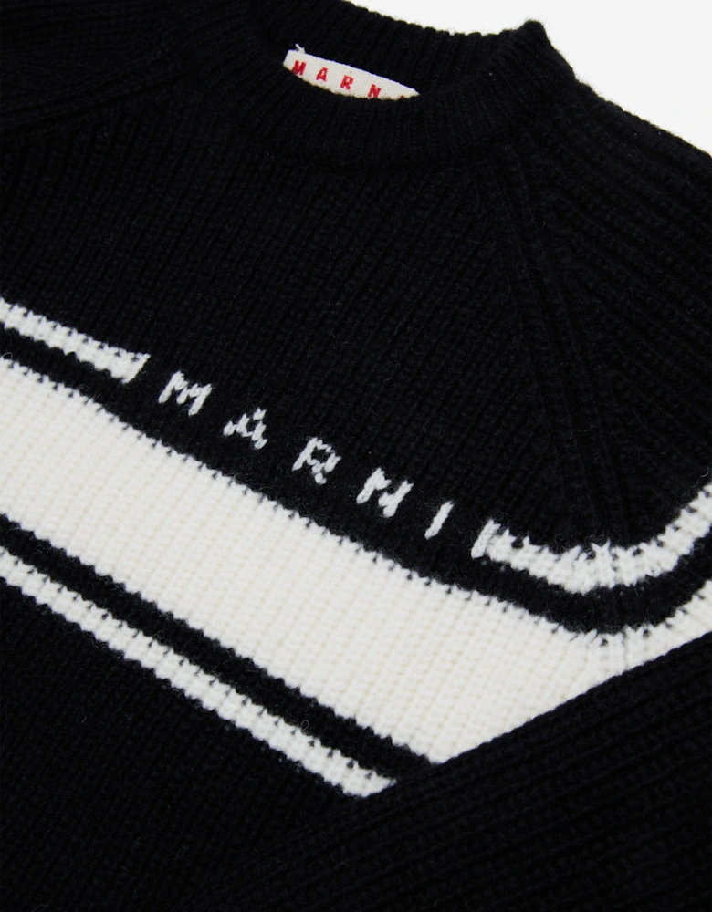 Kids Striped Jumper in Black