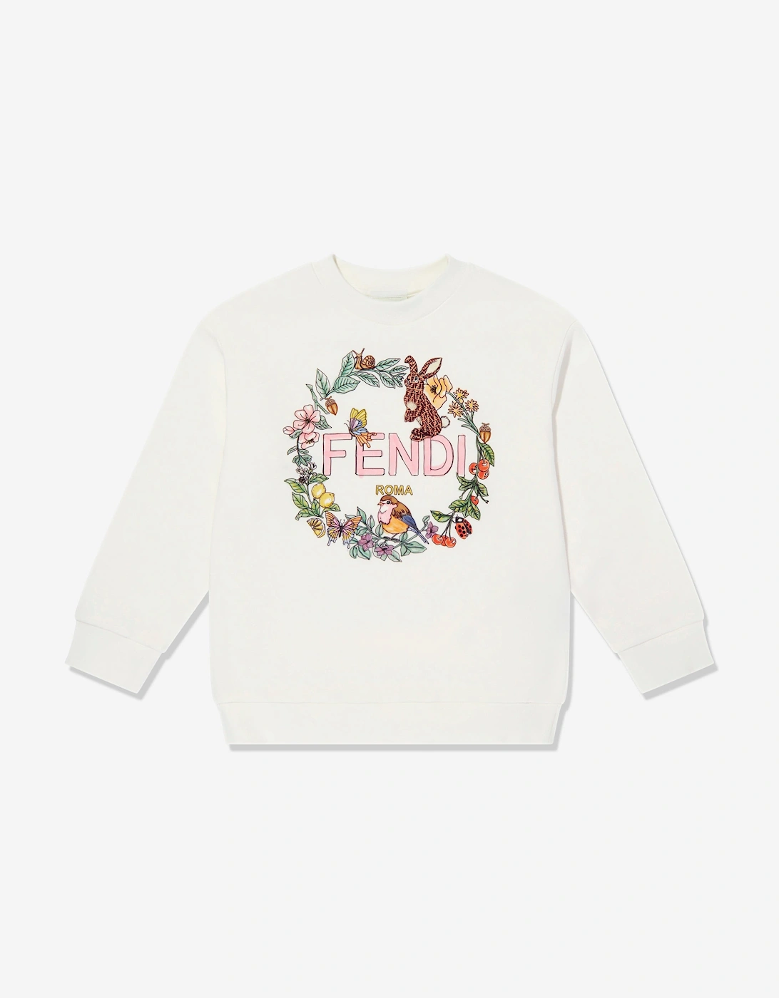 Girls Logo Sweatshirt in White, 5 of 4