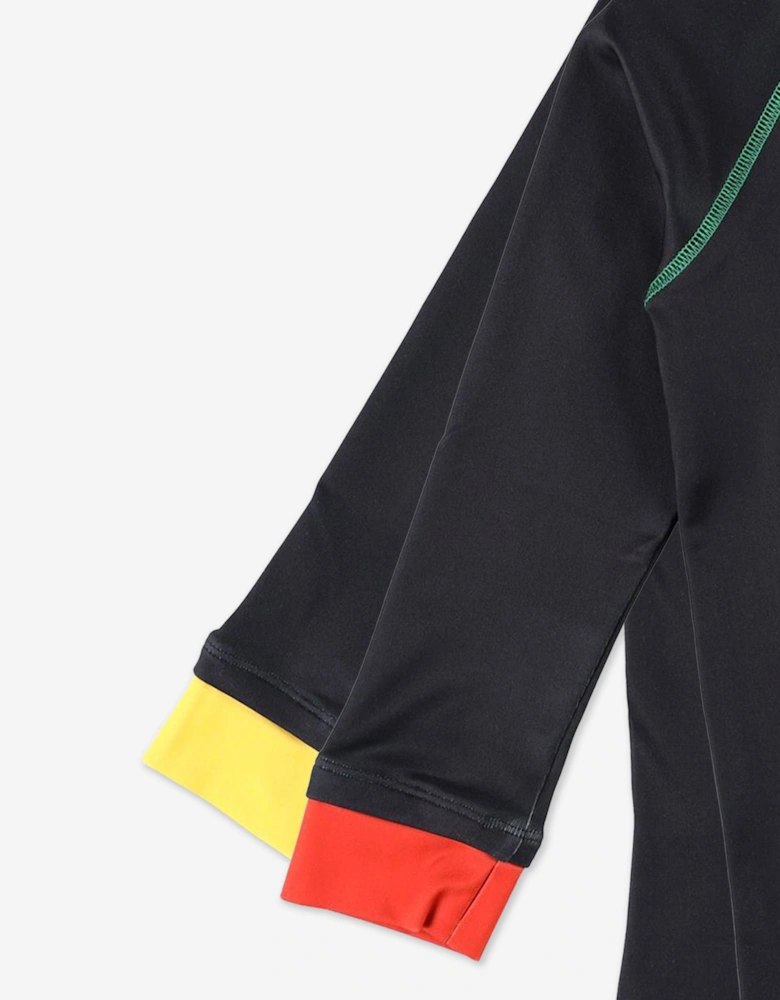 Kids Thermal Ski Top in Black