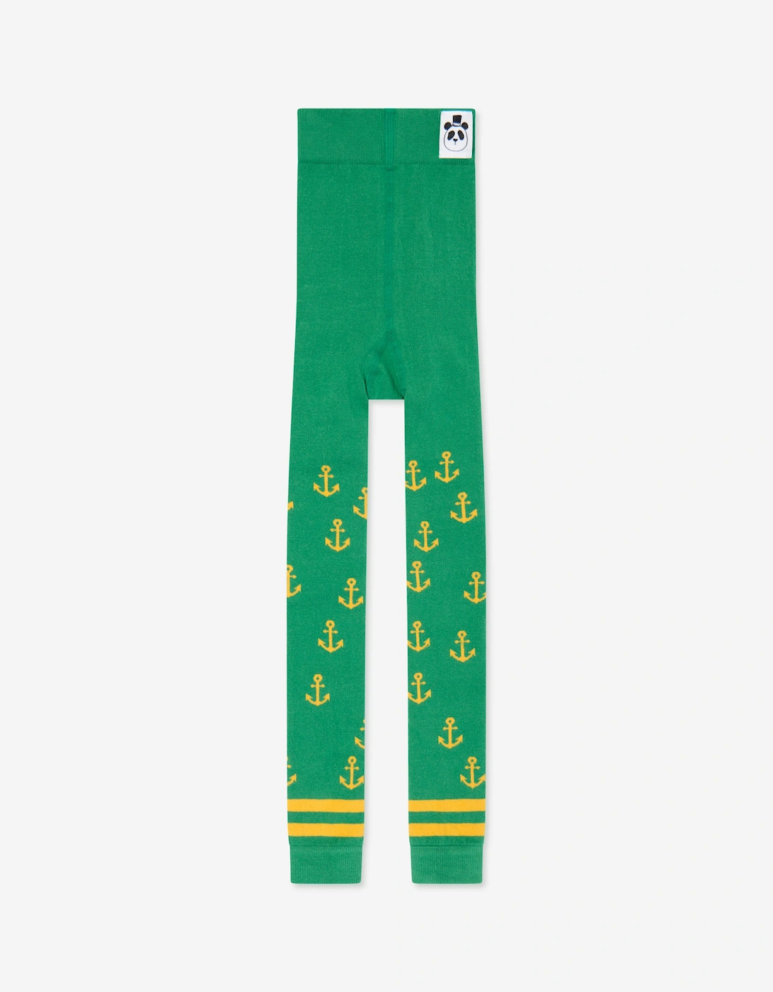Girls Anchor Print Leggings in Green