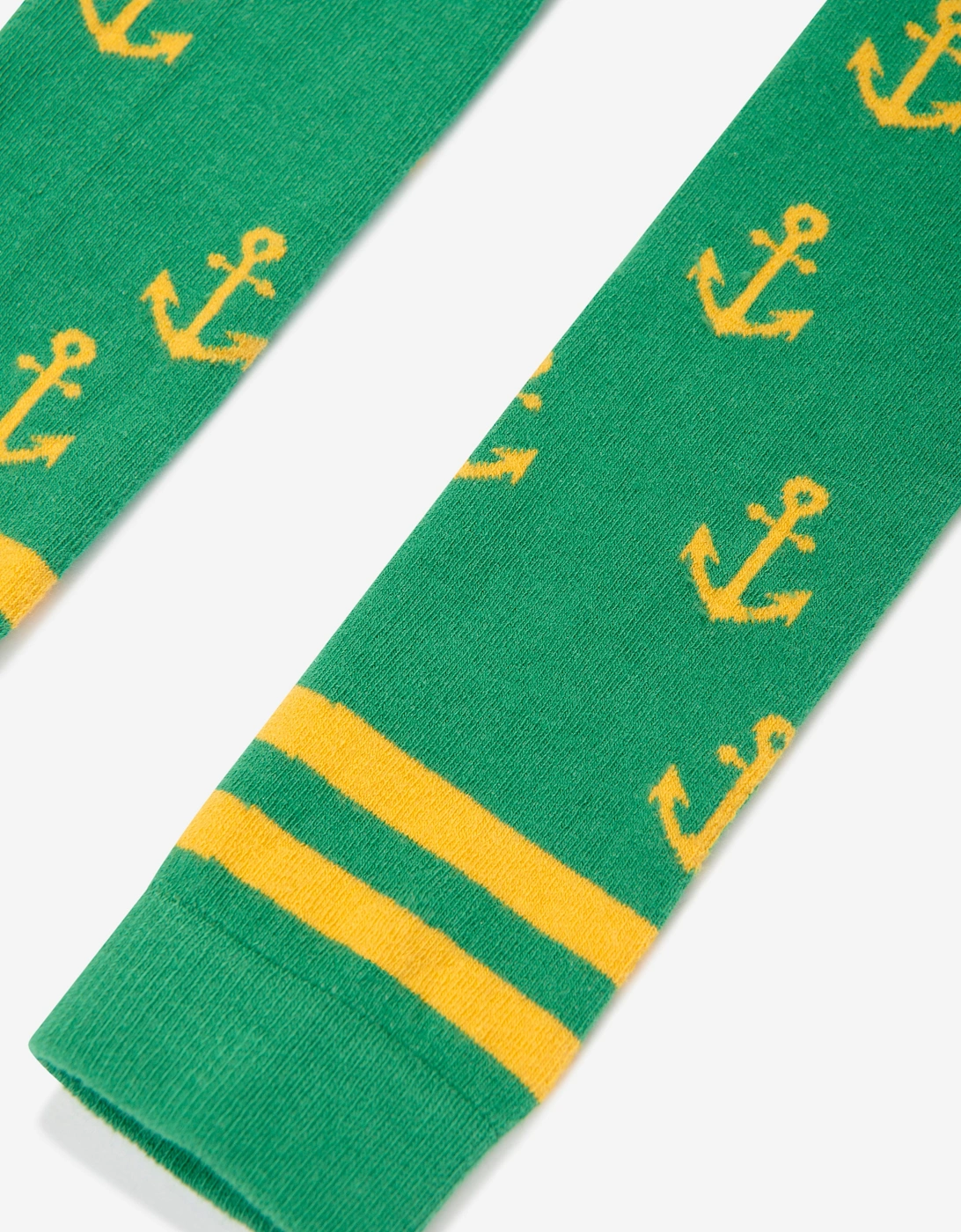 Girls Anchor Print Leggings in Green