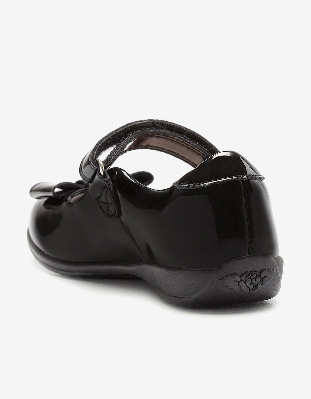 Girls Perrie Patent School Shoes in Black
