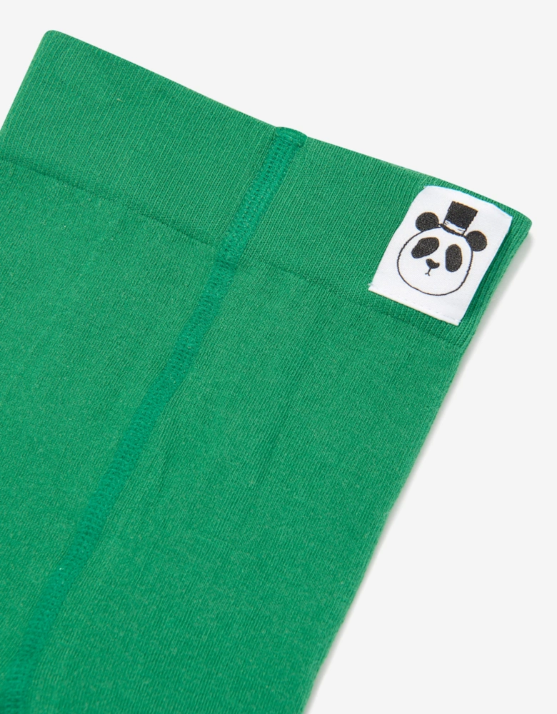 Girls Anchor Print Leggings in Green