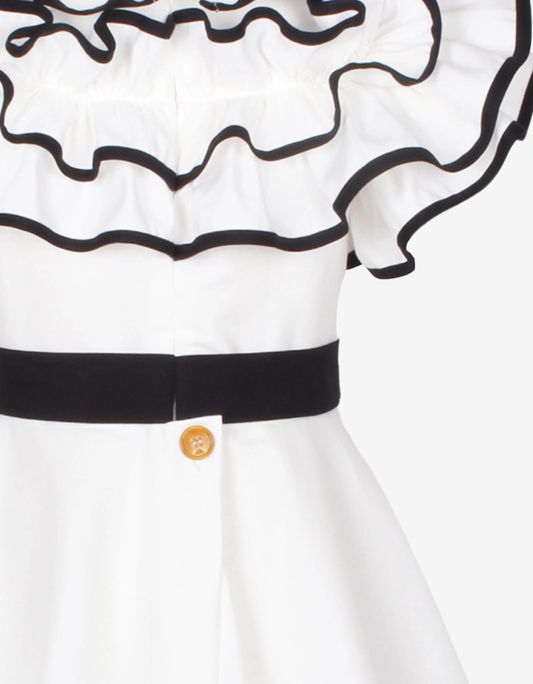 Girls Frilly Glamour Dress in White