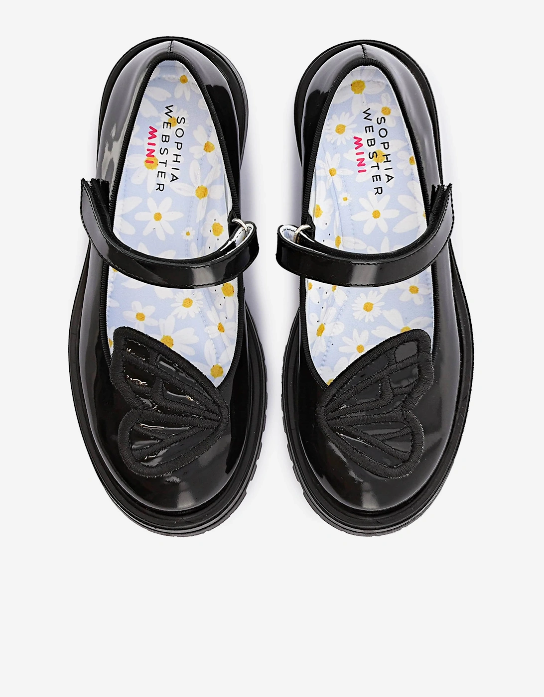 Girls Butterfly Mary Jane Flat in Black