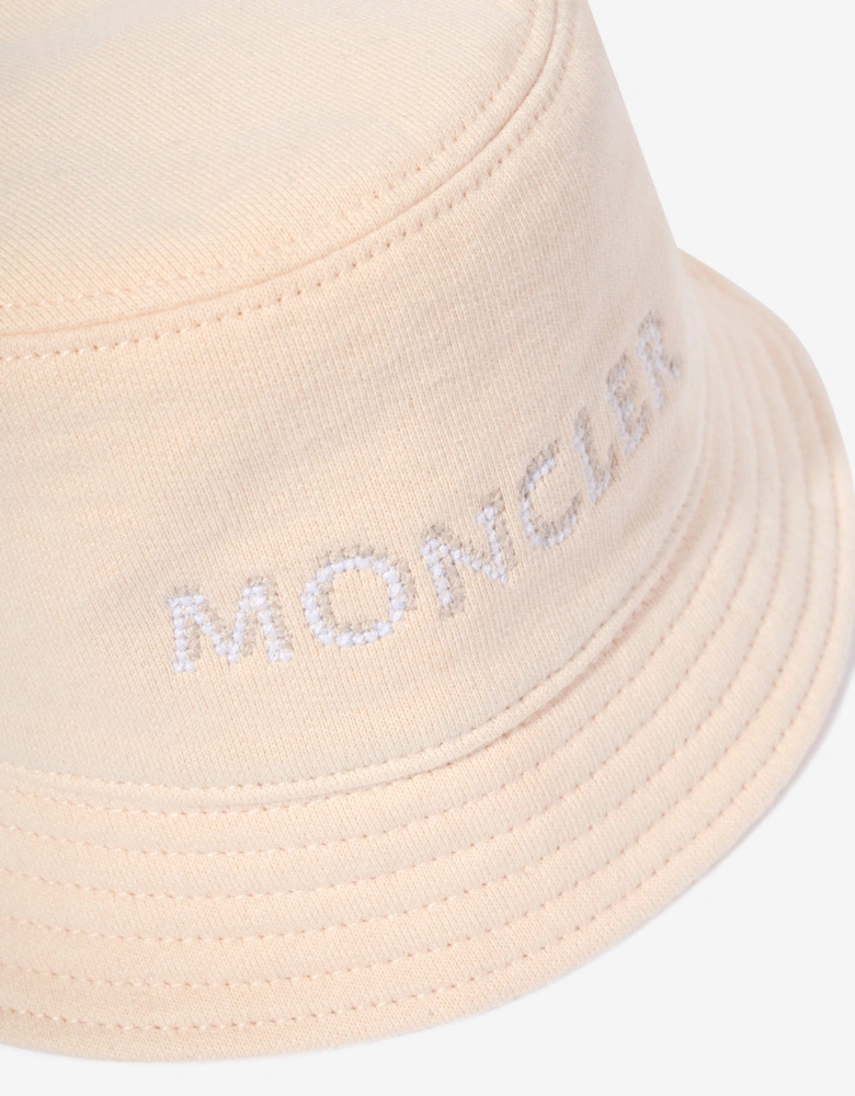 Enfant Girls Logo Bucket Hat in Ivory