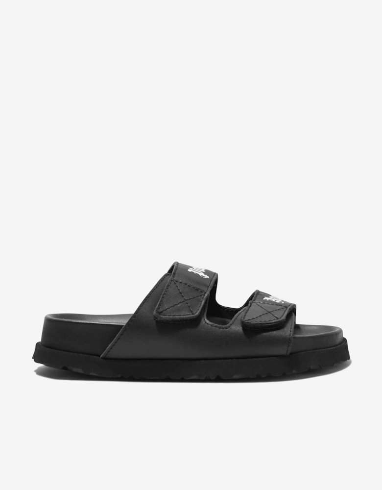 Kids Logo Sandals in Black